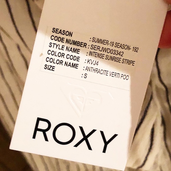 ROXY | Intense Sunrise Stripe Wrap-Front Romper - Picture 8 of 8